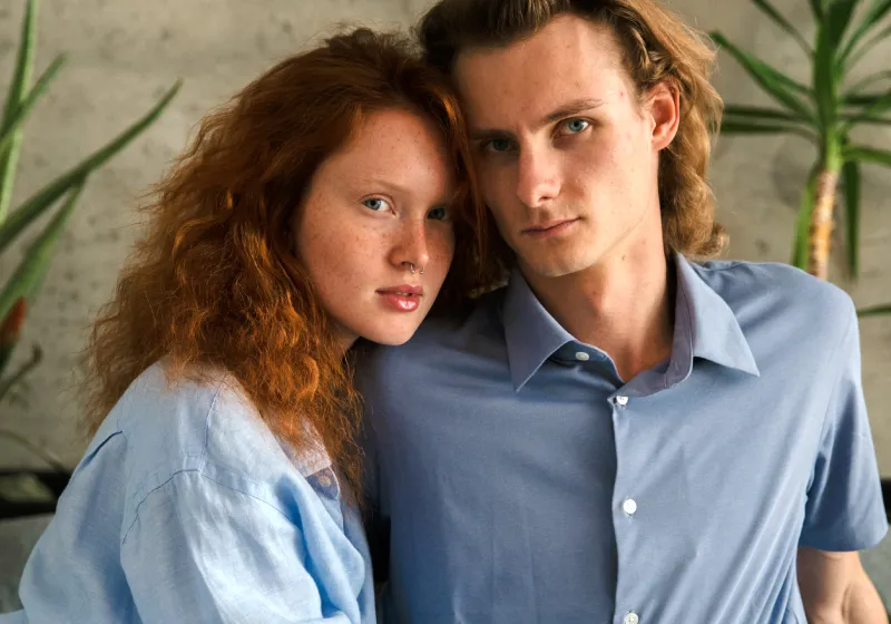 casal com look comfy azul 