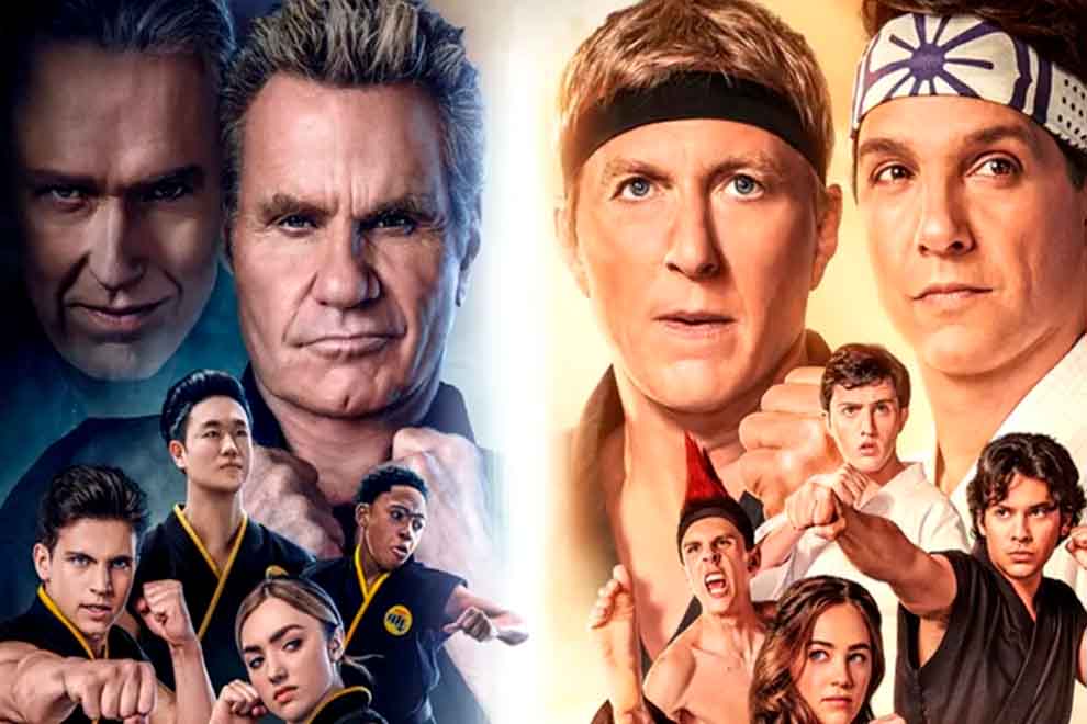 cobra kai Elenco principal da série Cobra Kai reunido em confronto