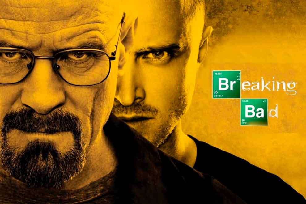 breaking bad Personagens de Breaking Bad em fundo amarelo
